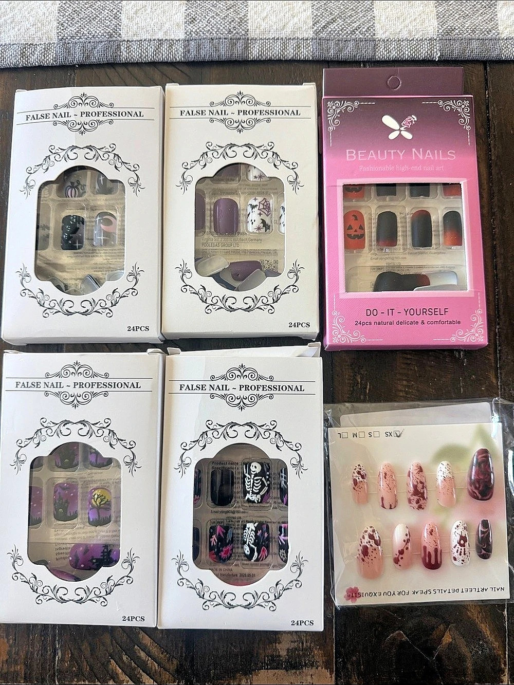 Halloween Press-On Nail Set Bundle Multicolor NIP